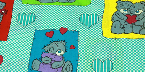 Голубой с мишками 100% хлопок Голубой с мишками 100% хлопок